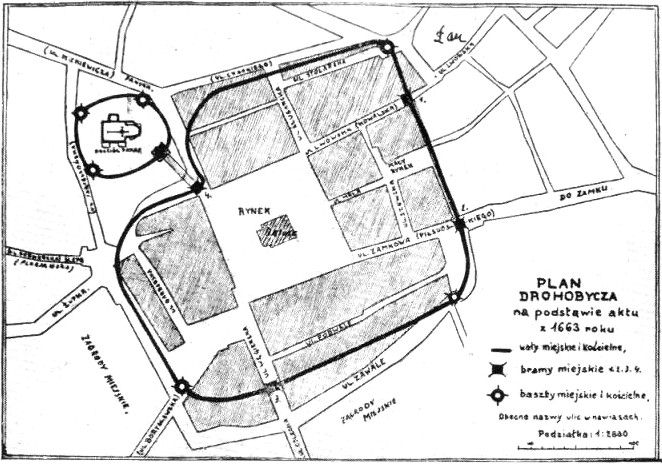 Map Drohobych 1663